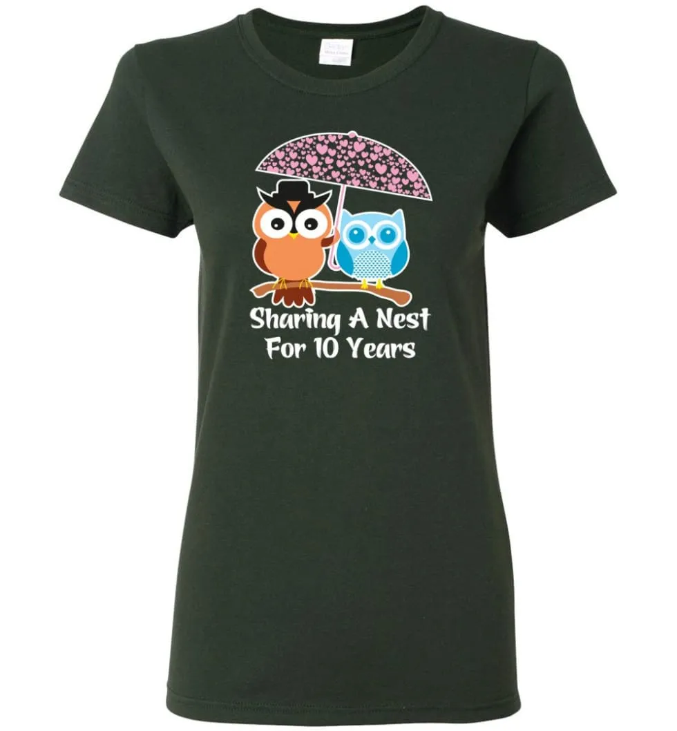 10 Years Wedding Anniversary Gifts Valentine's Day Women T-Shirt