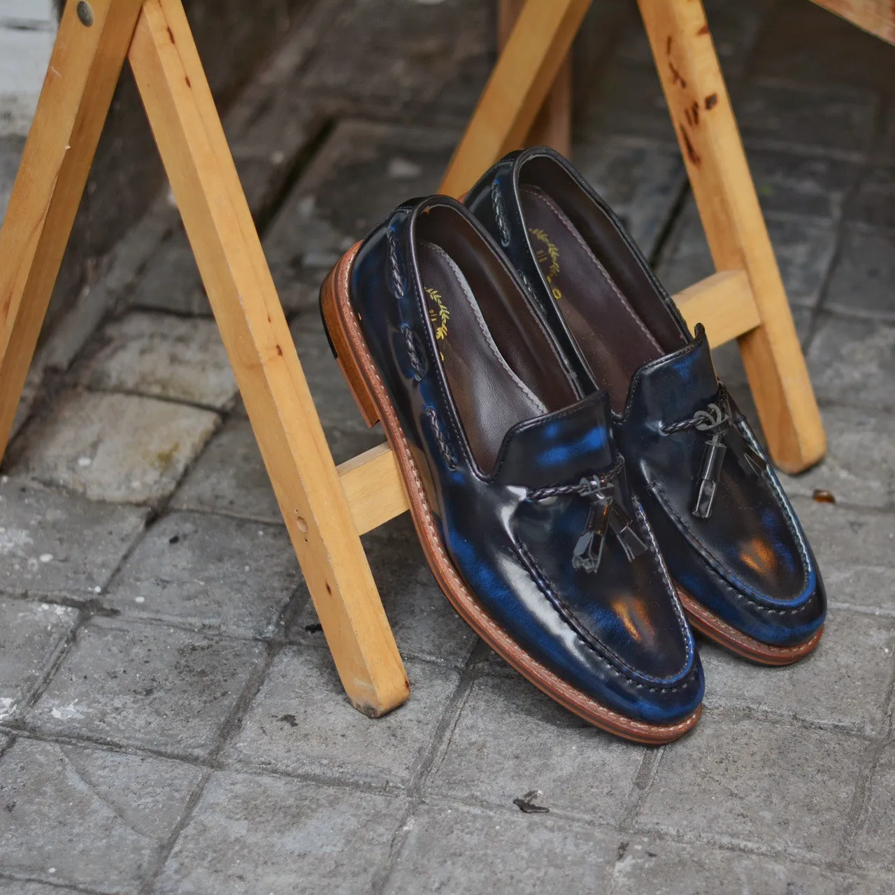 503 Tassel Loafer Italian Blue