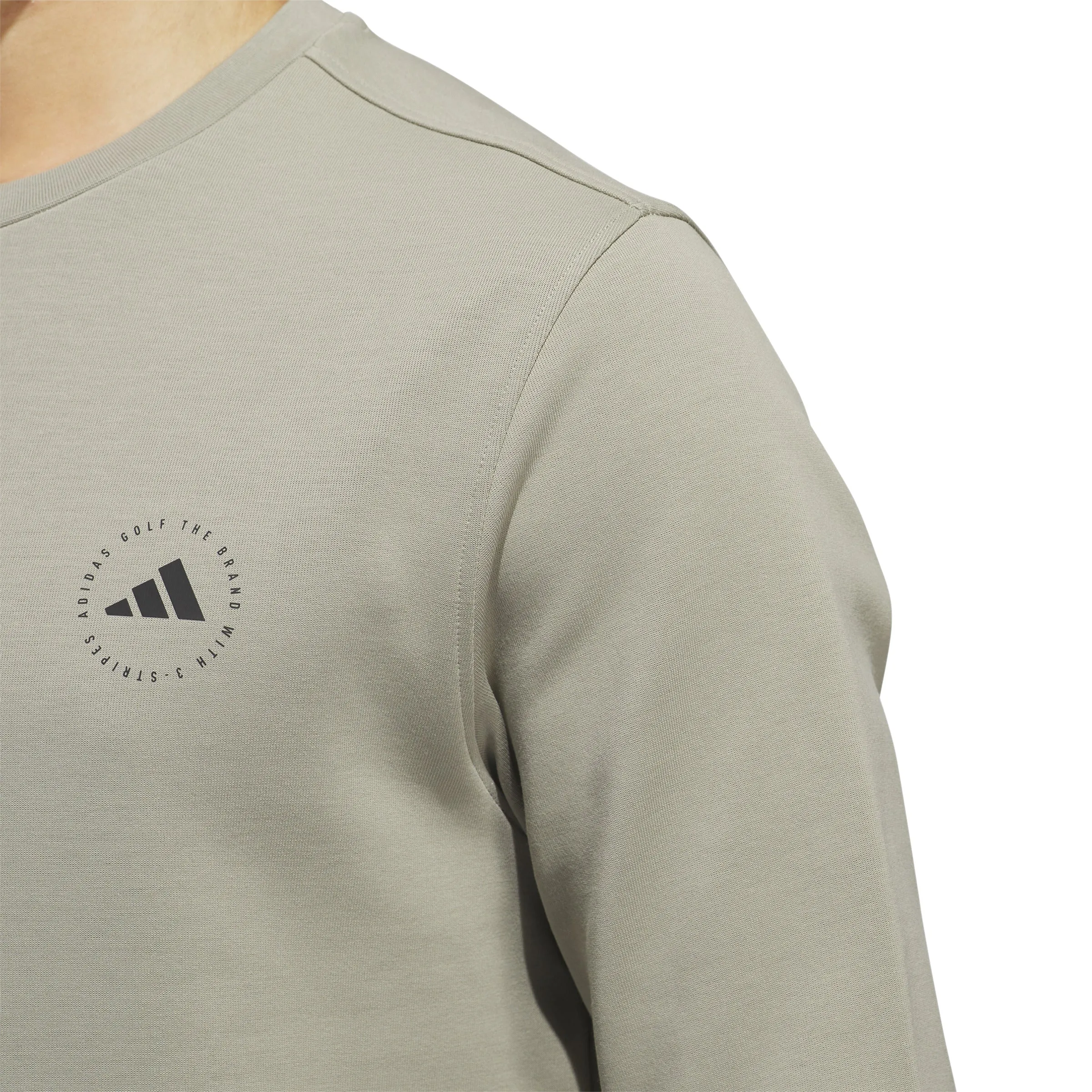 adidas Golf Crewneck Sweatshirt- Silver Pebble