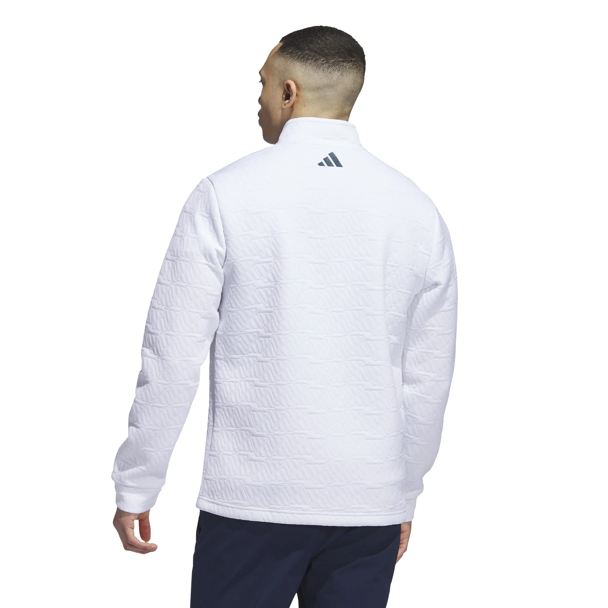 adidas Golf DWR Quater Zip Pullover - White