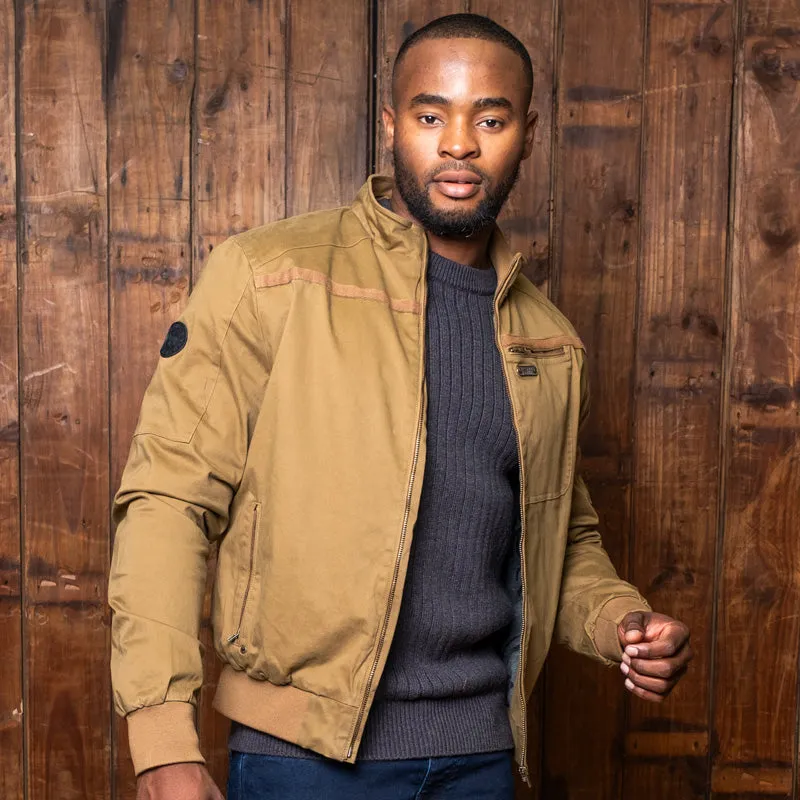 African Luxury Harrington Jacket Olive