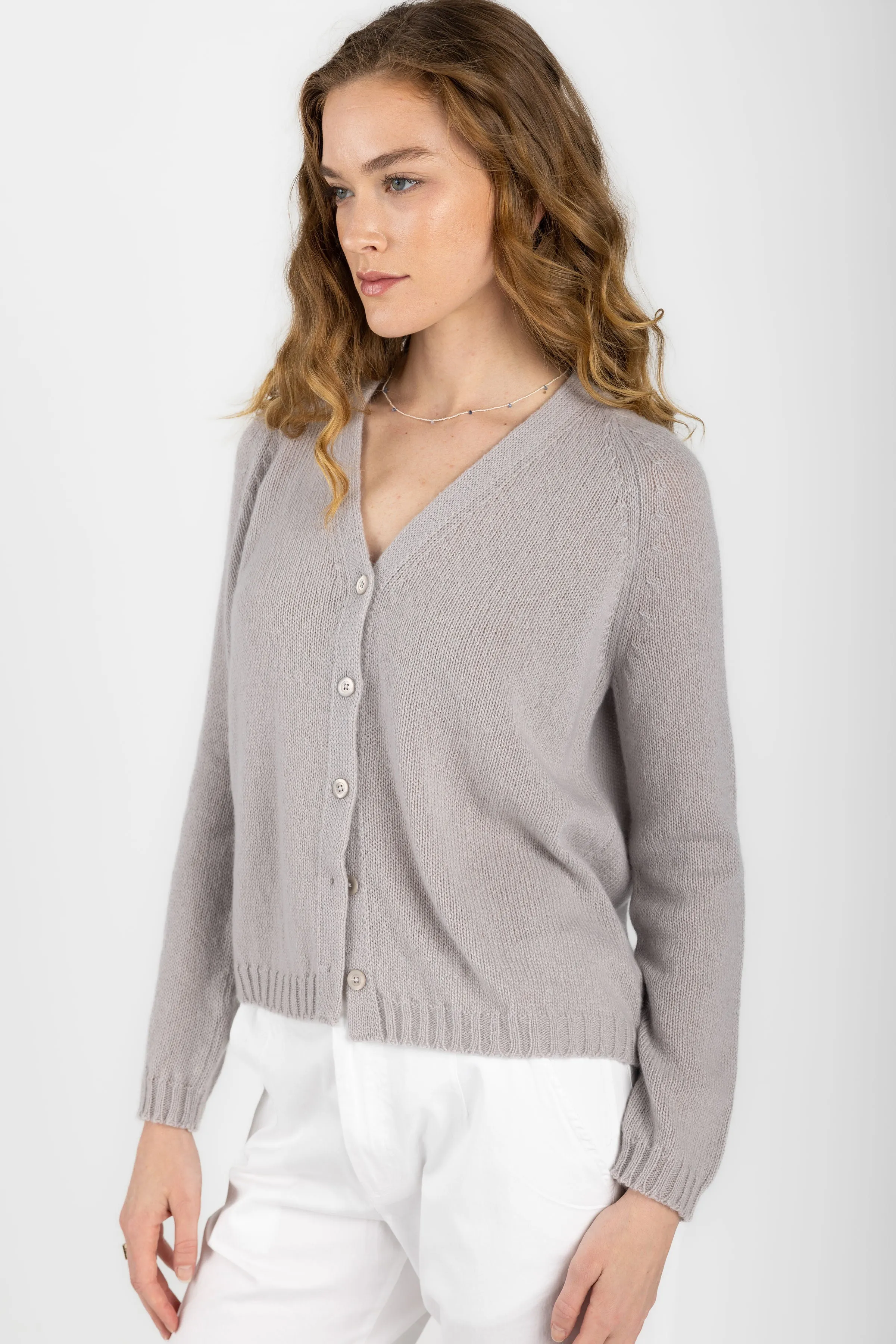 Airy Summer Cashmere Cardigan in Sand