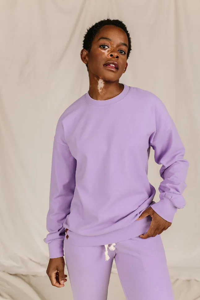 Ampersand Avenue Performance Fleece University Pullover - Wisteria