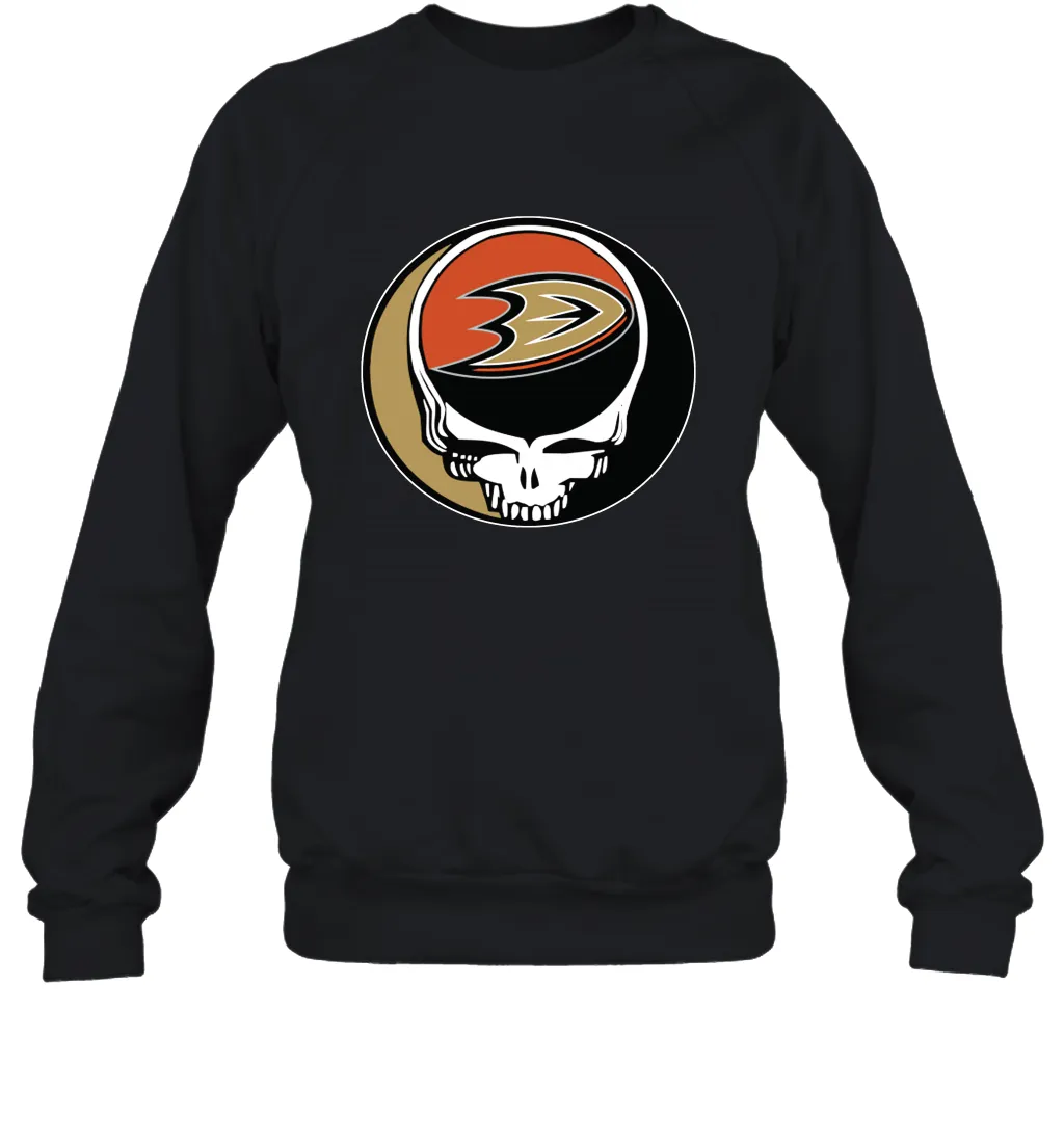 Anaheim Ducks Grateful Dead Steal Your Face Hockey NHL Adult Sweatshirt