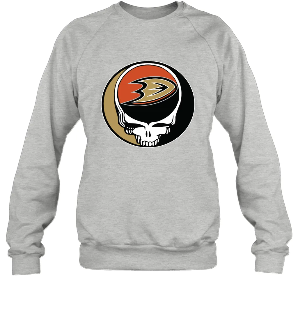 Anaheim Ducks Grateful Dead Steal Your Face Hockey NHL Adult Sweatshirt