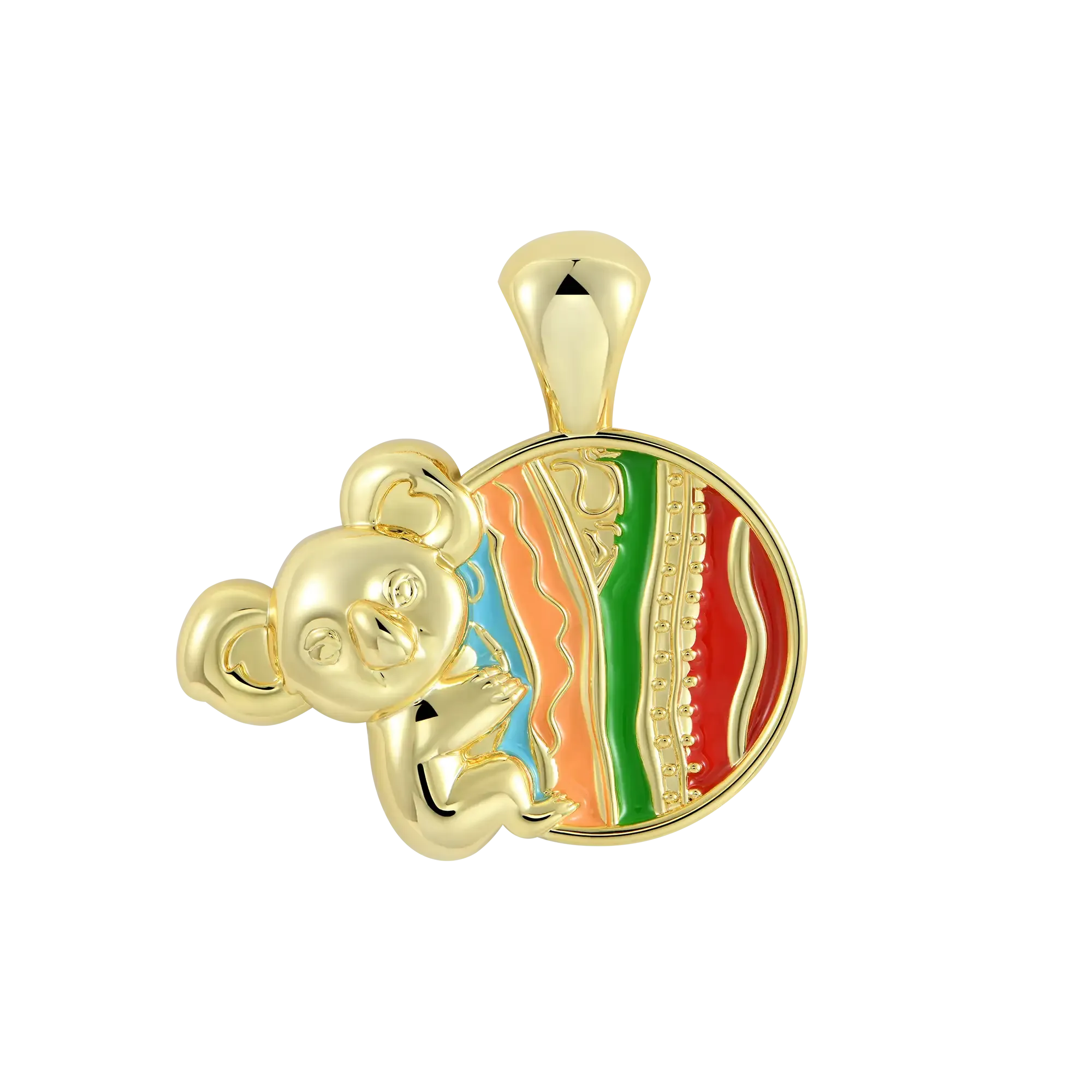 APORRO X COOGI Enamel Sweater Stripes Koala Pendant