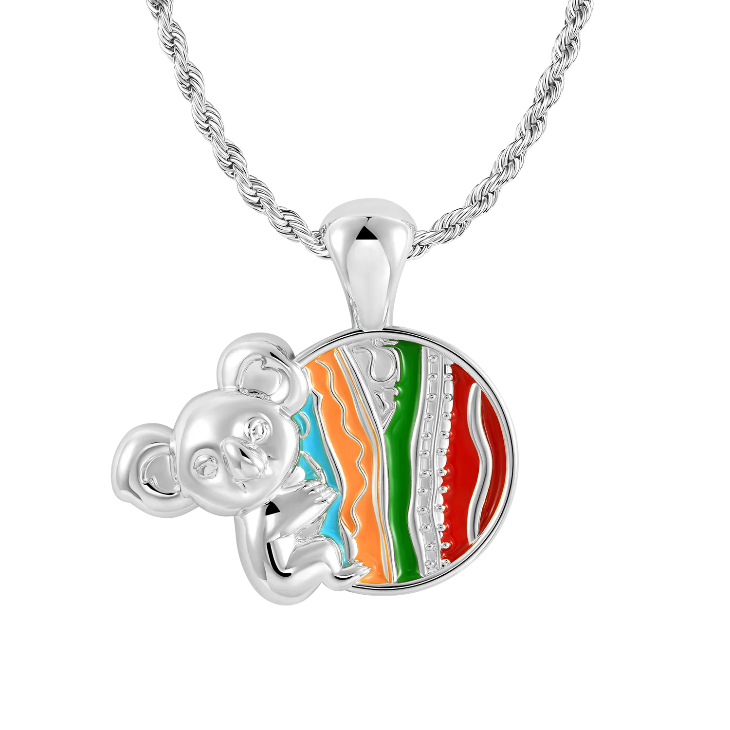 APORRO X COOGI Enamel Sweater Stripes Koala Pendant