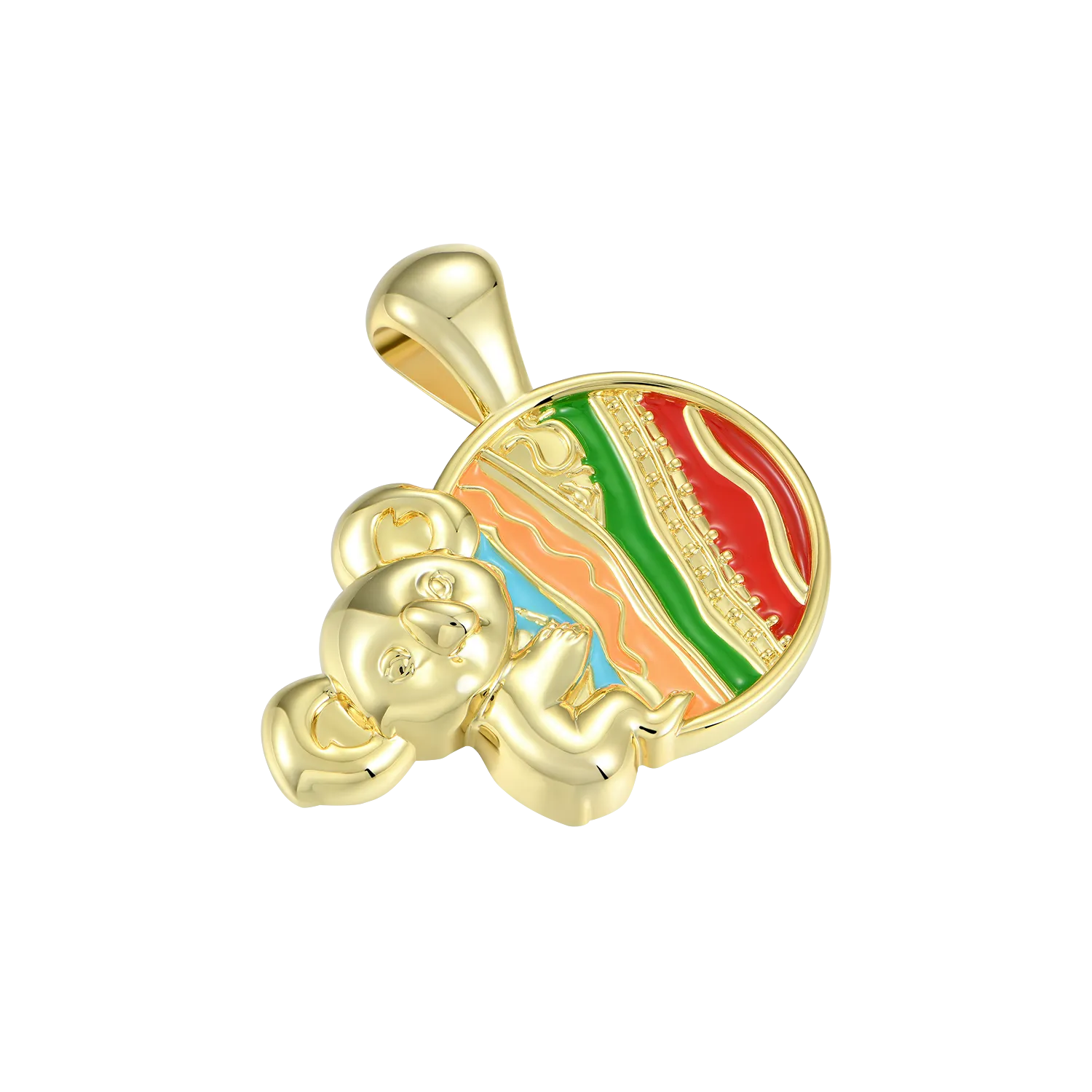 APORRO X COOGI Enamel Sweater Stripes Koala Pendant