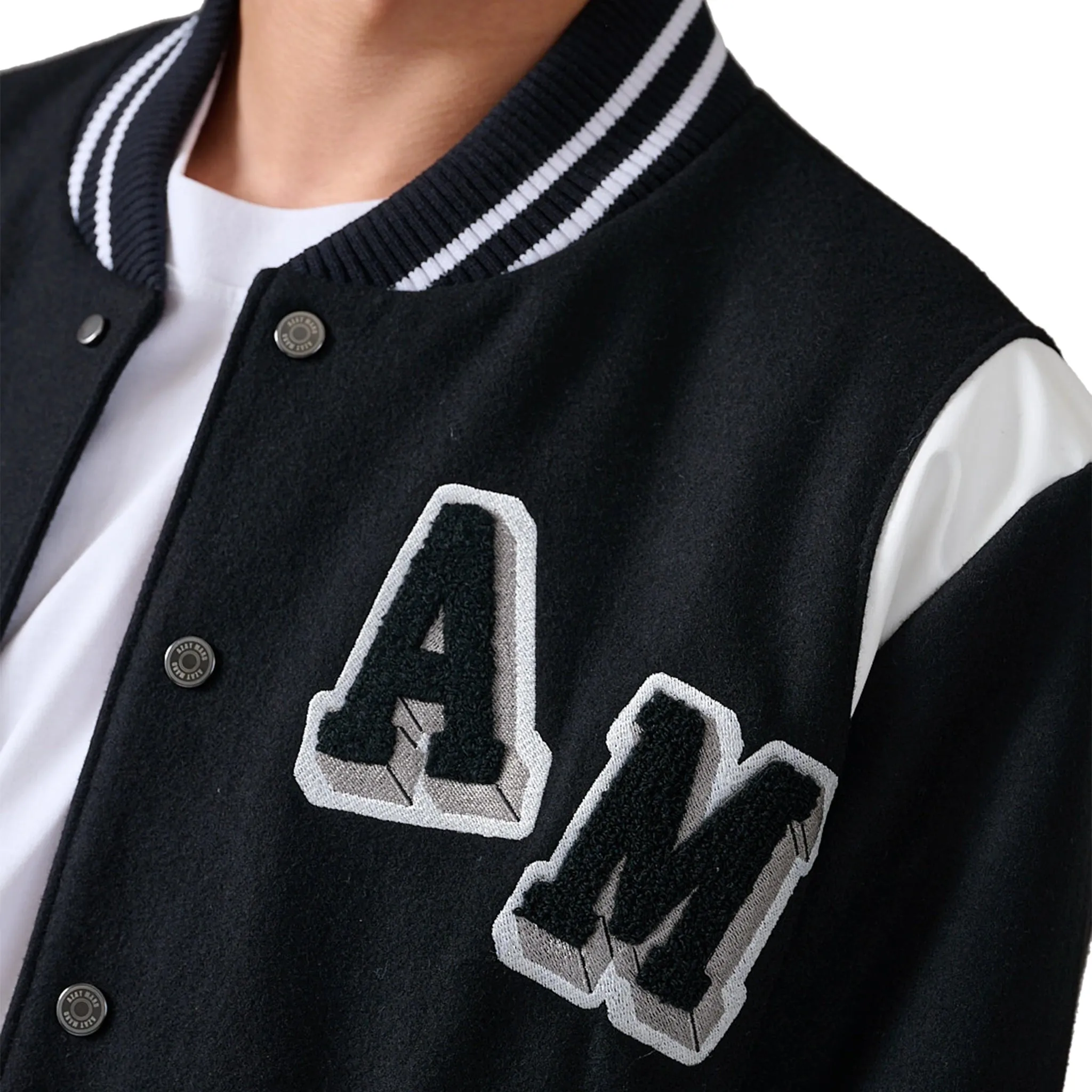 Azat Mard Black Varsity Jacket