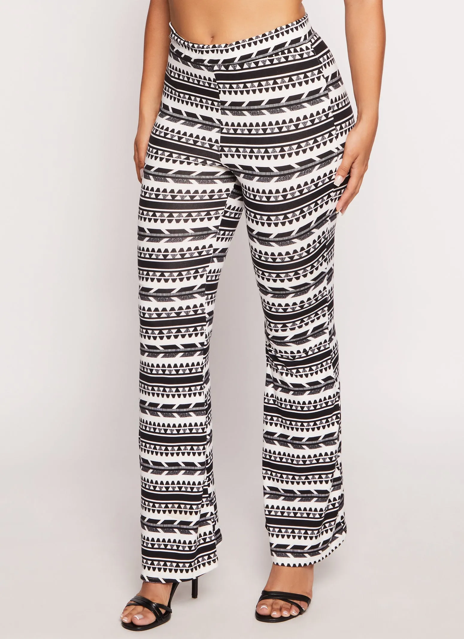 Aztec Print Flare Pants