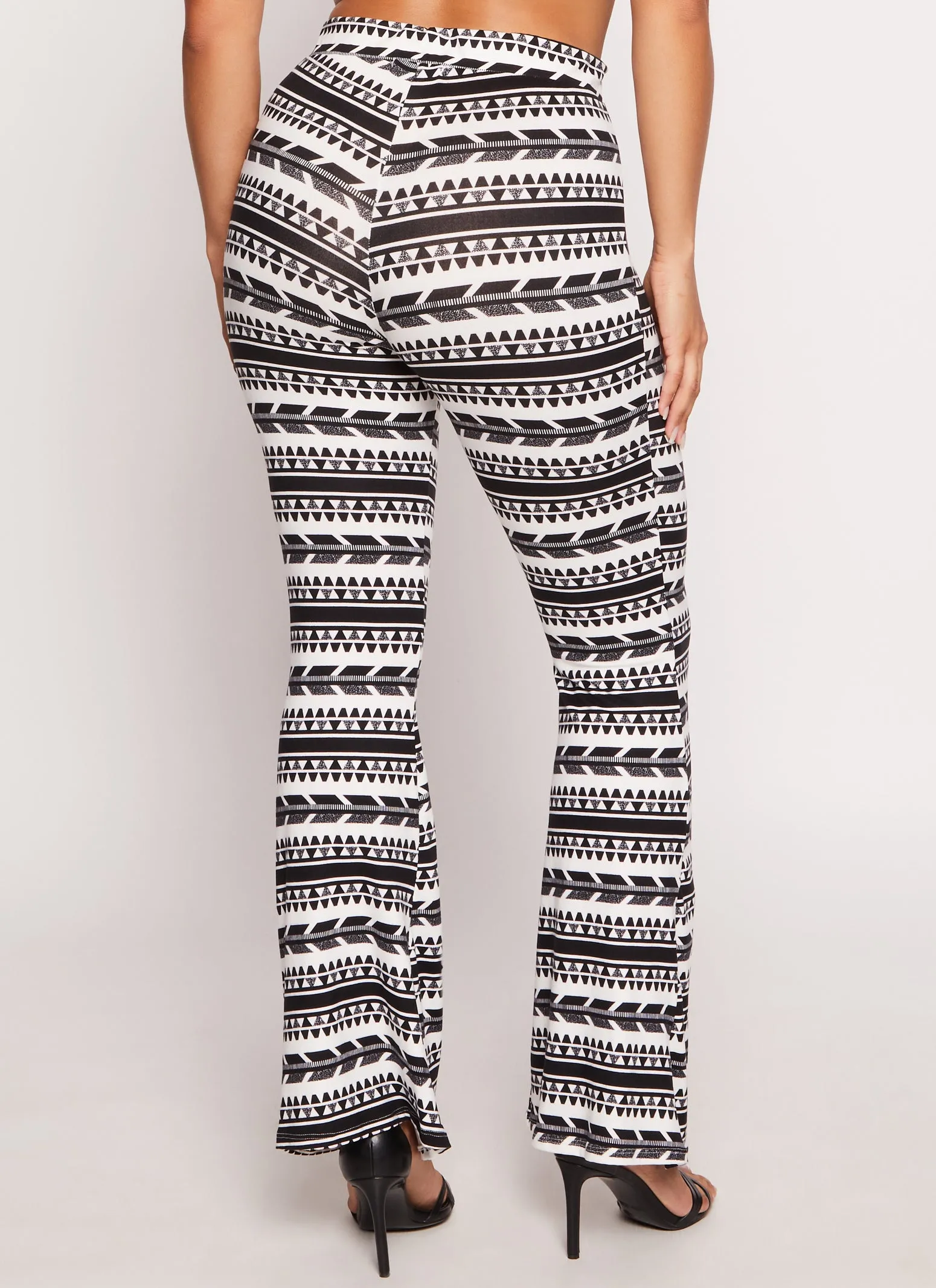 Aztec Print Flare Pants