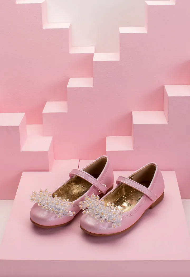 Beads Embellished Flat Shoes