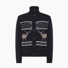 Berot knitted cardigan with Nordic Jacquard