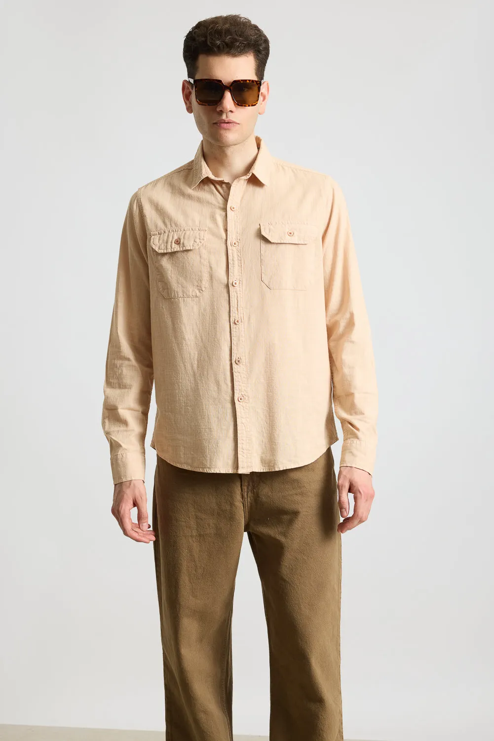 Blaze Sand Solid Men's Shirt