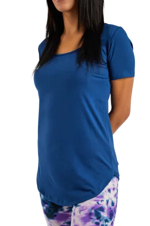 Blue - Short Sleeve Tunic Top