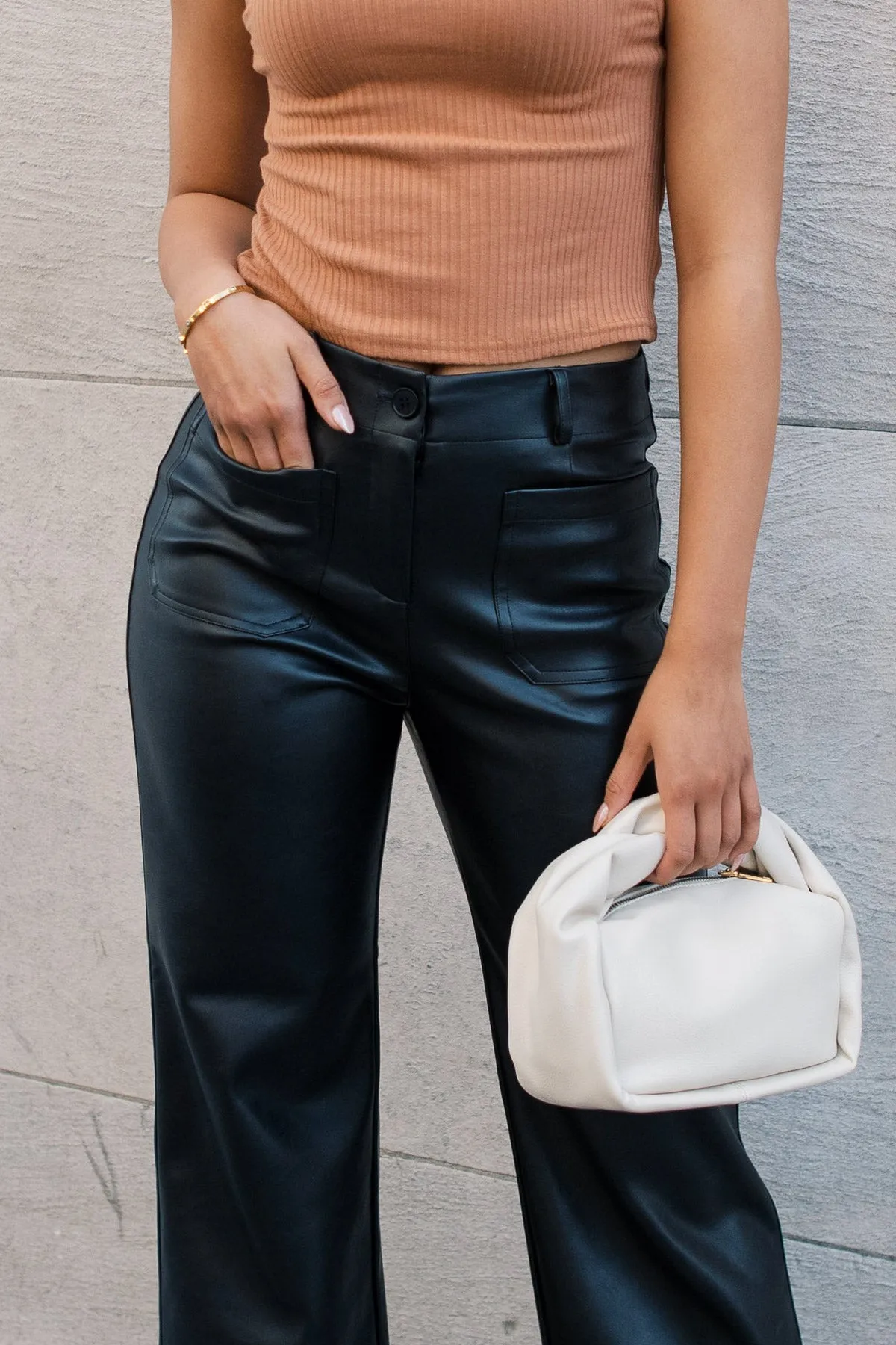 Bold In Black Faux Leather Pant - Final Sale