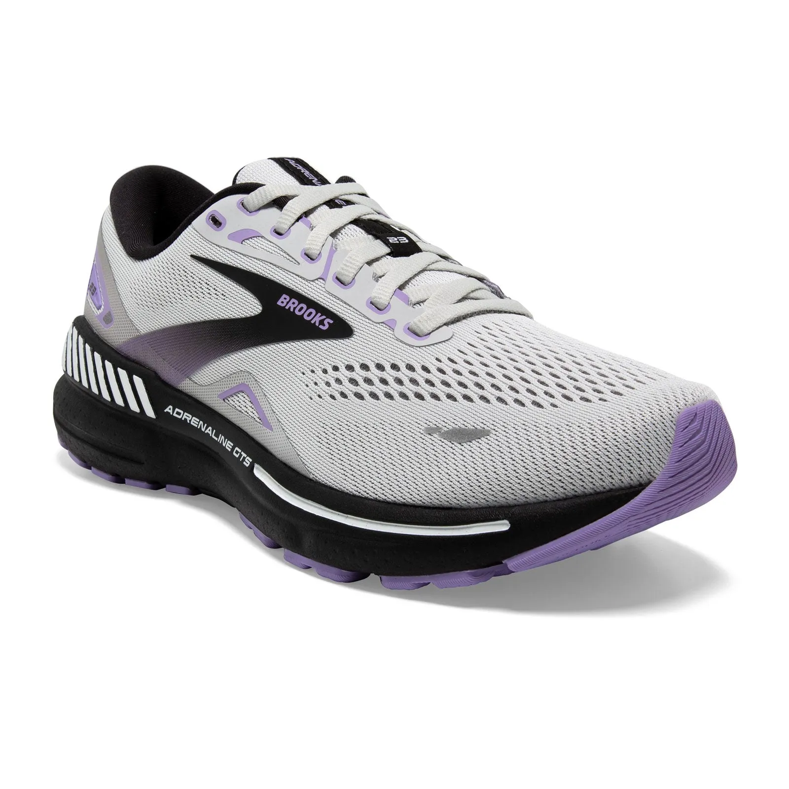 Brooks Adrenaline GTS 23 Running Shoe (Women) - Grey/Black/Purple