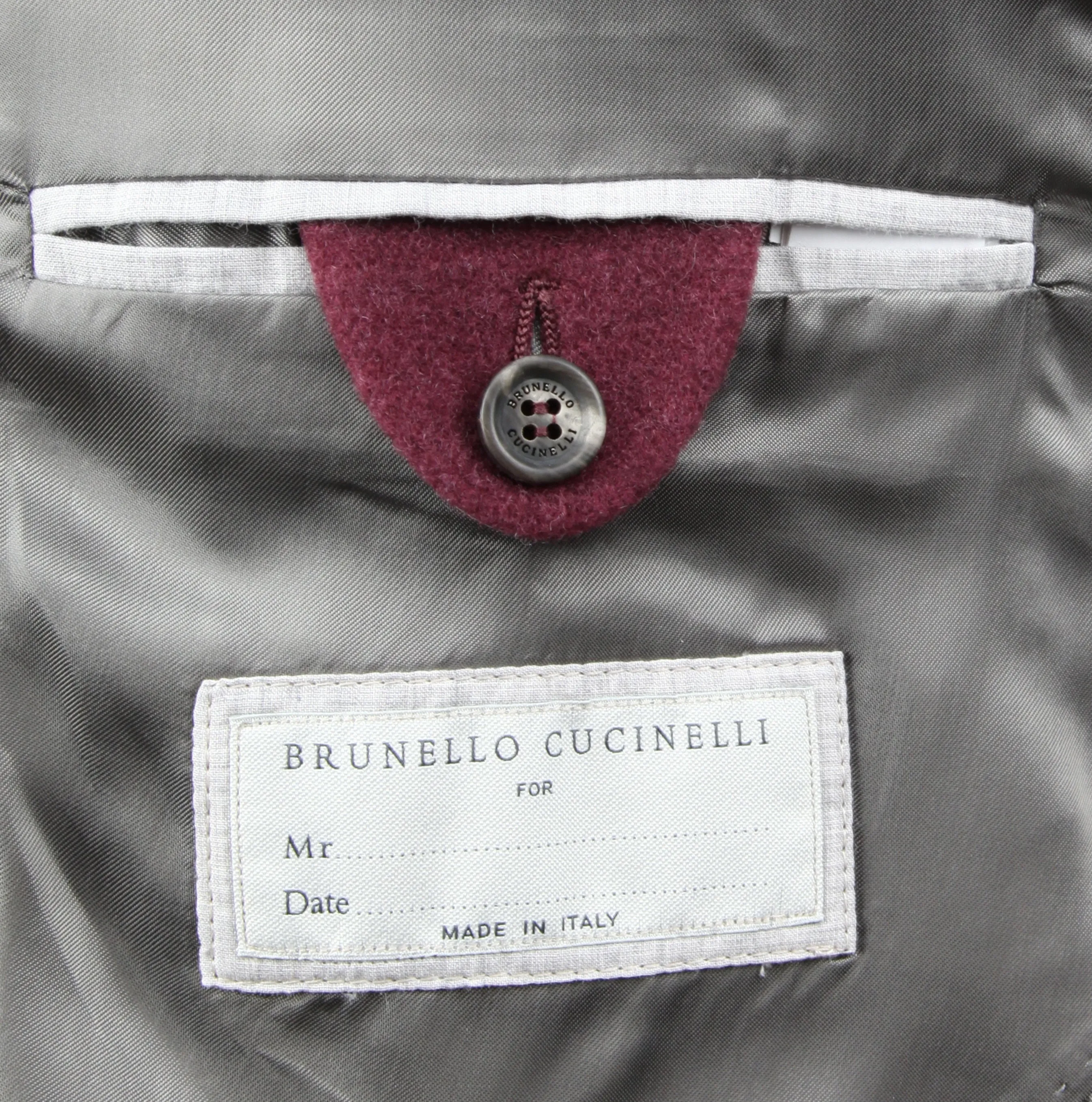 Brunello Cucinelli Burgundy Red Jacket