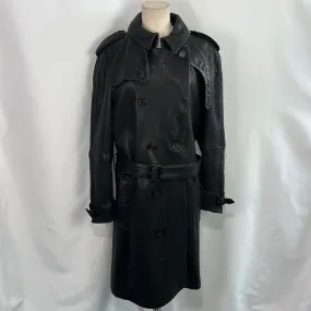 Burberry MensLeather Long Trench Coat