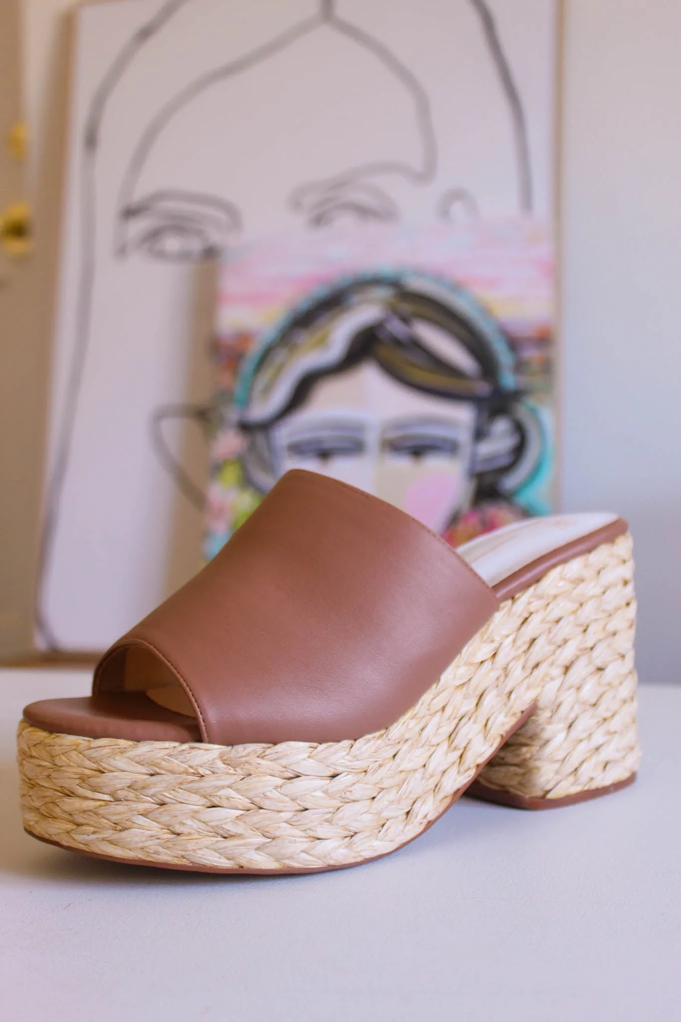 Cabo Wabo Platform Sandal - Tan