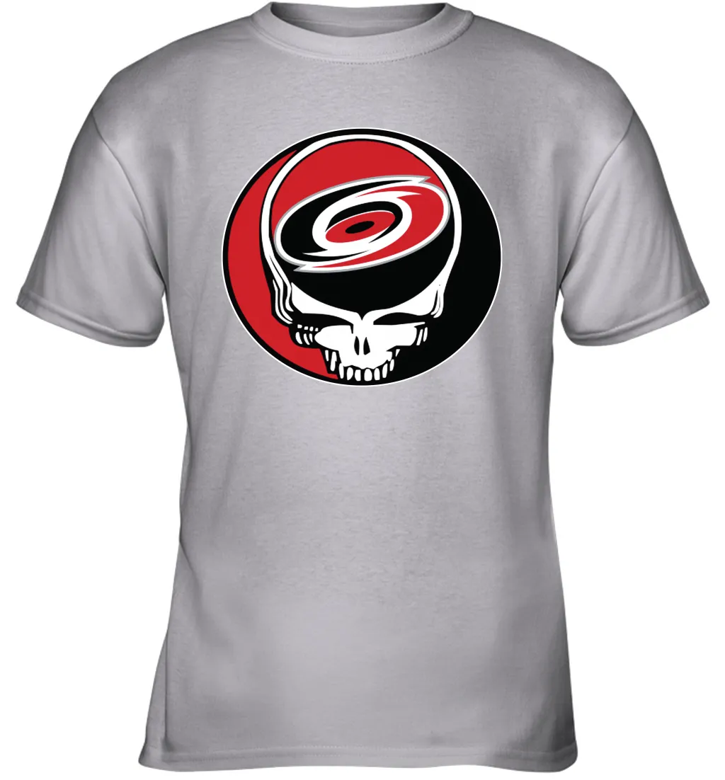 Carolina Hurricanes Grateful Dead Steal Your Face Hockey NHL Youth T-Shirt