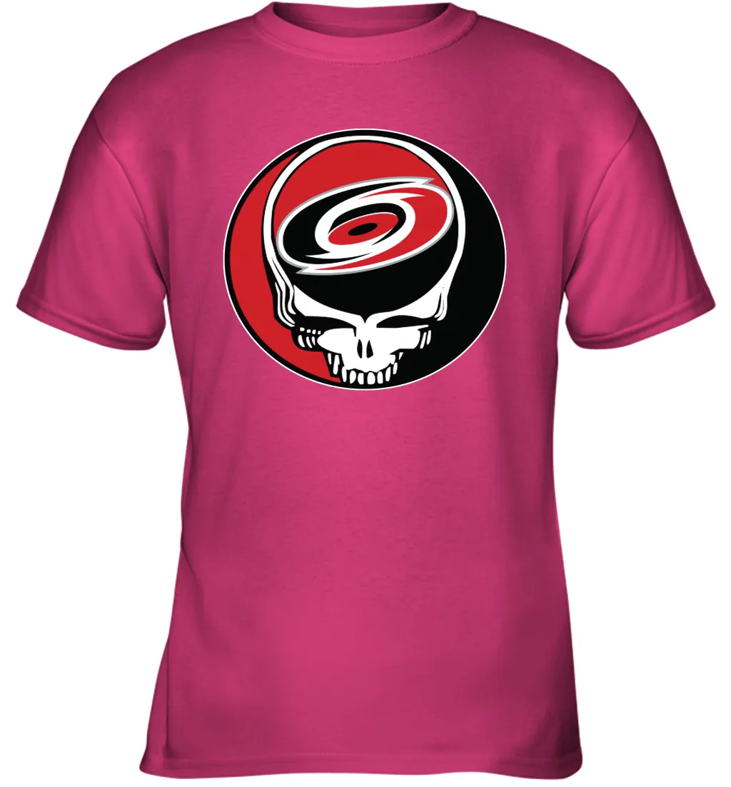 Carolina Hurricanes Grateful Dead Steal Your Face Hockey NHL Youth T-Shirt