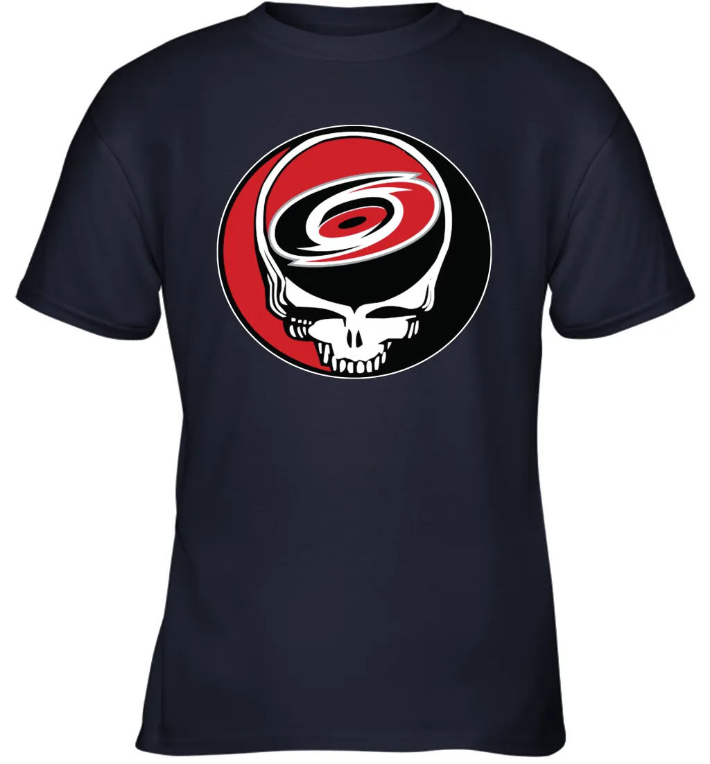 Carolina Hurricanes Grateful Dead Steal Your Face Hockey NHL Youth T-Shirt