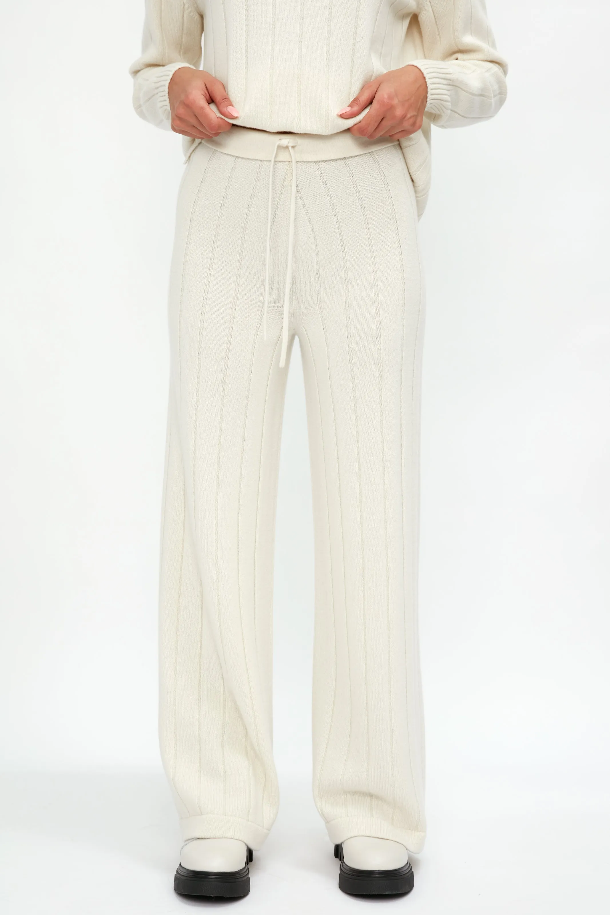 Cashmere Knit Pant in Burro