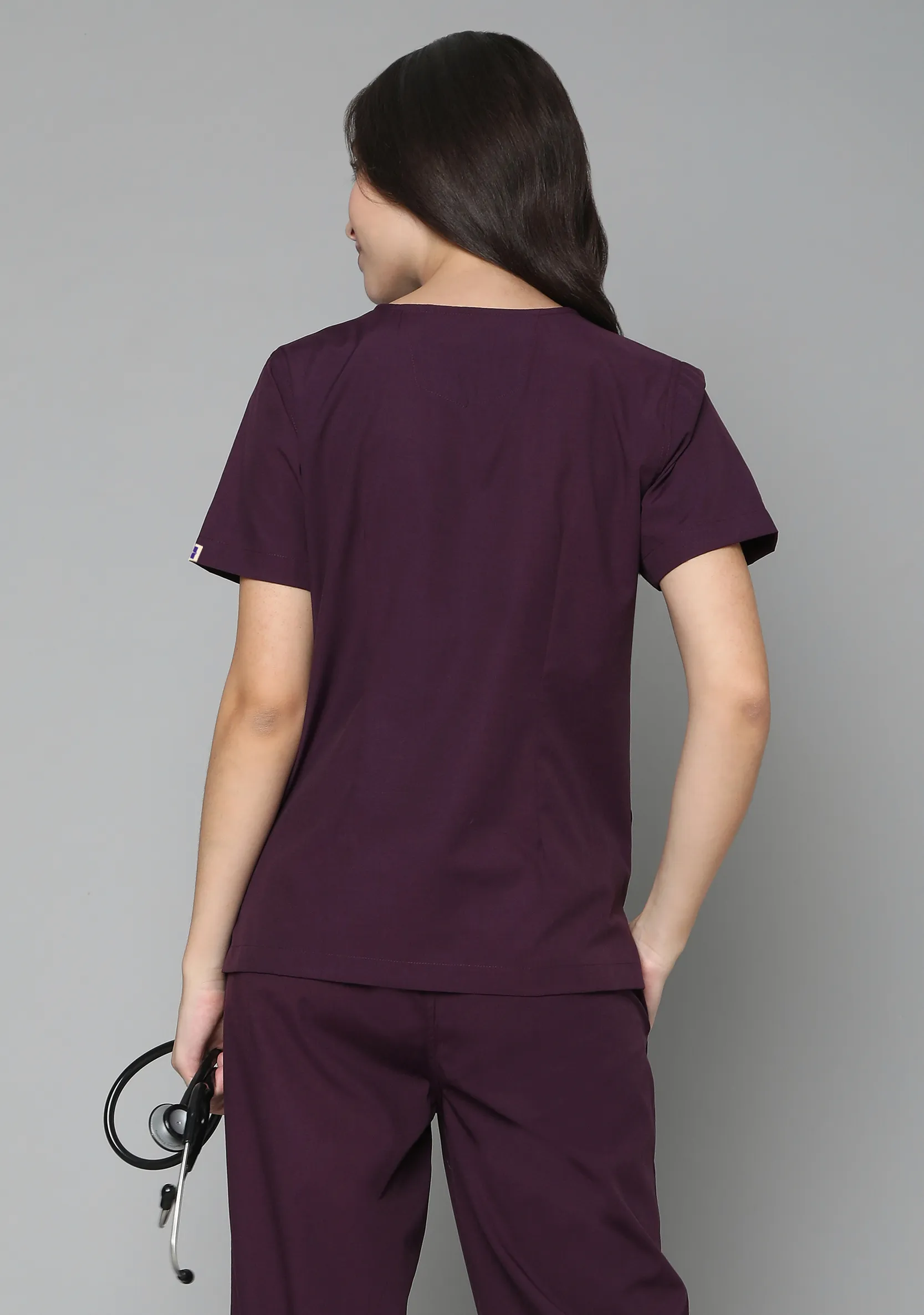 Classic Women's 5-Pocket (Wine) Scrub