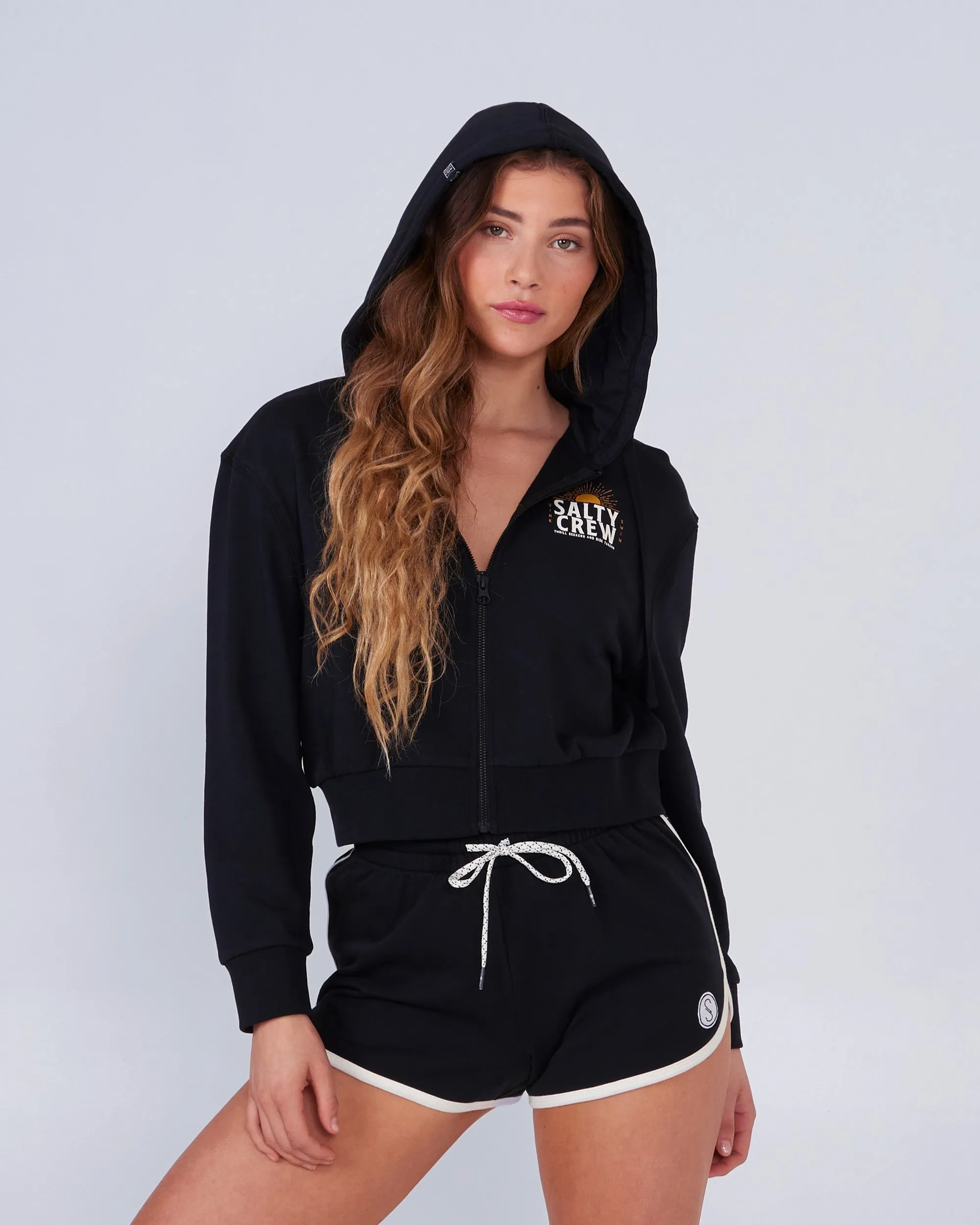 Cruisin' Crop Zip Front Hoody Women's