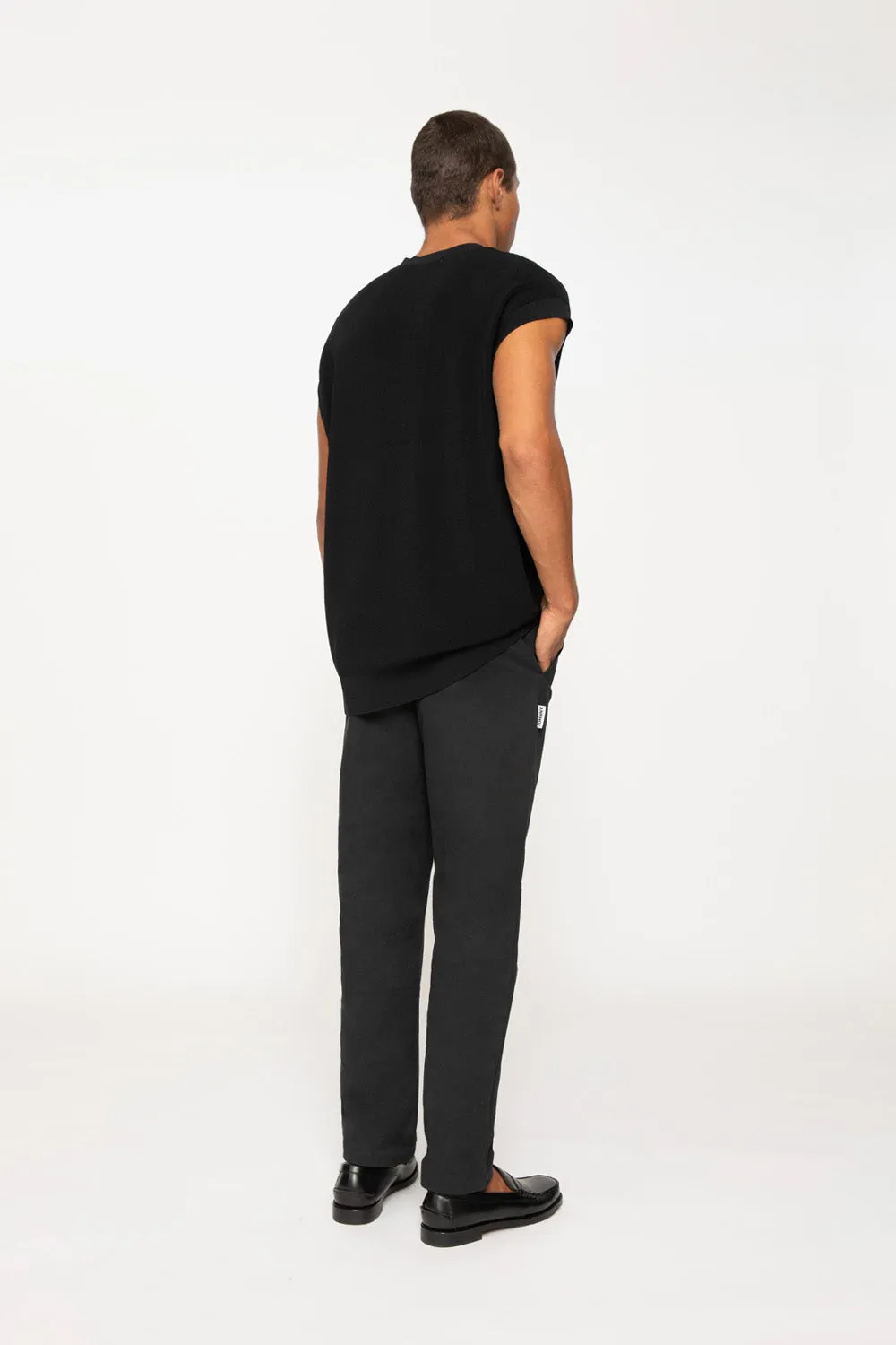 Dean Pleat Front Pant - Black