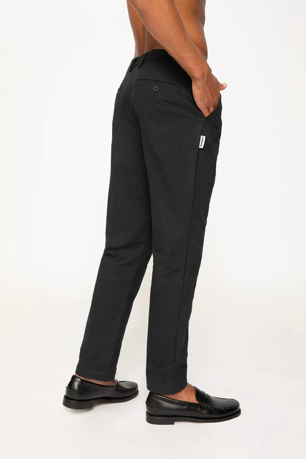 Dean Pleat Front Pant - Black