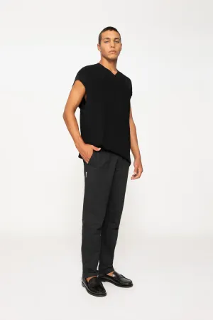 Dean Pleat Front Pant - Black