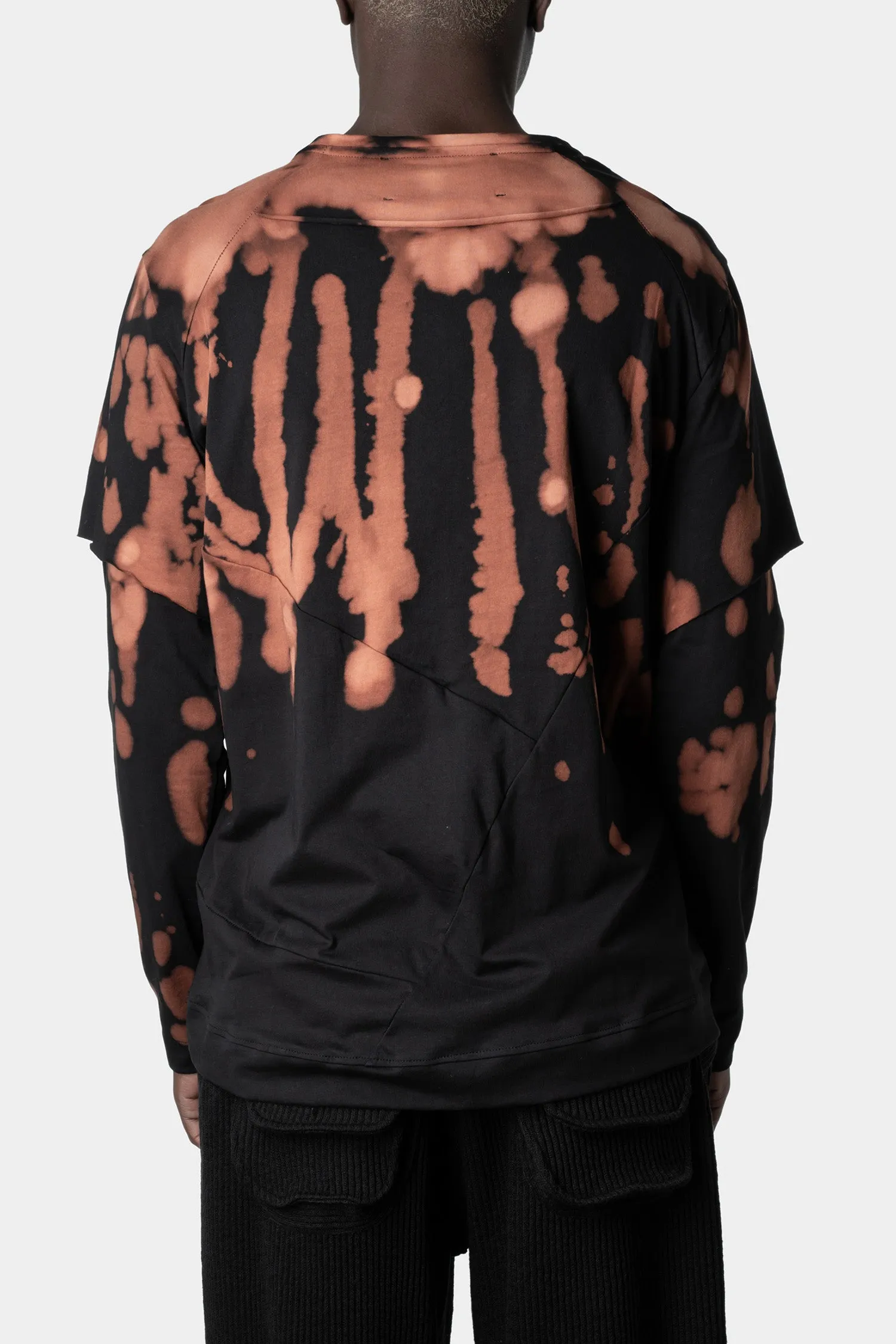 Double layer long sleeve tee, Inversion black/Rust