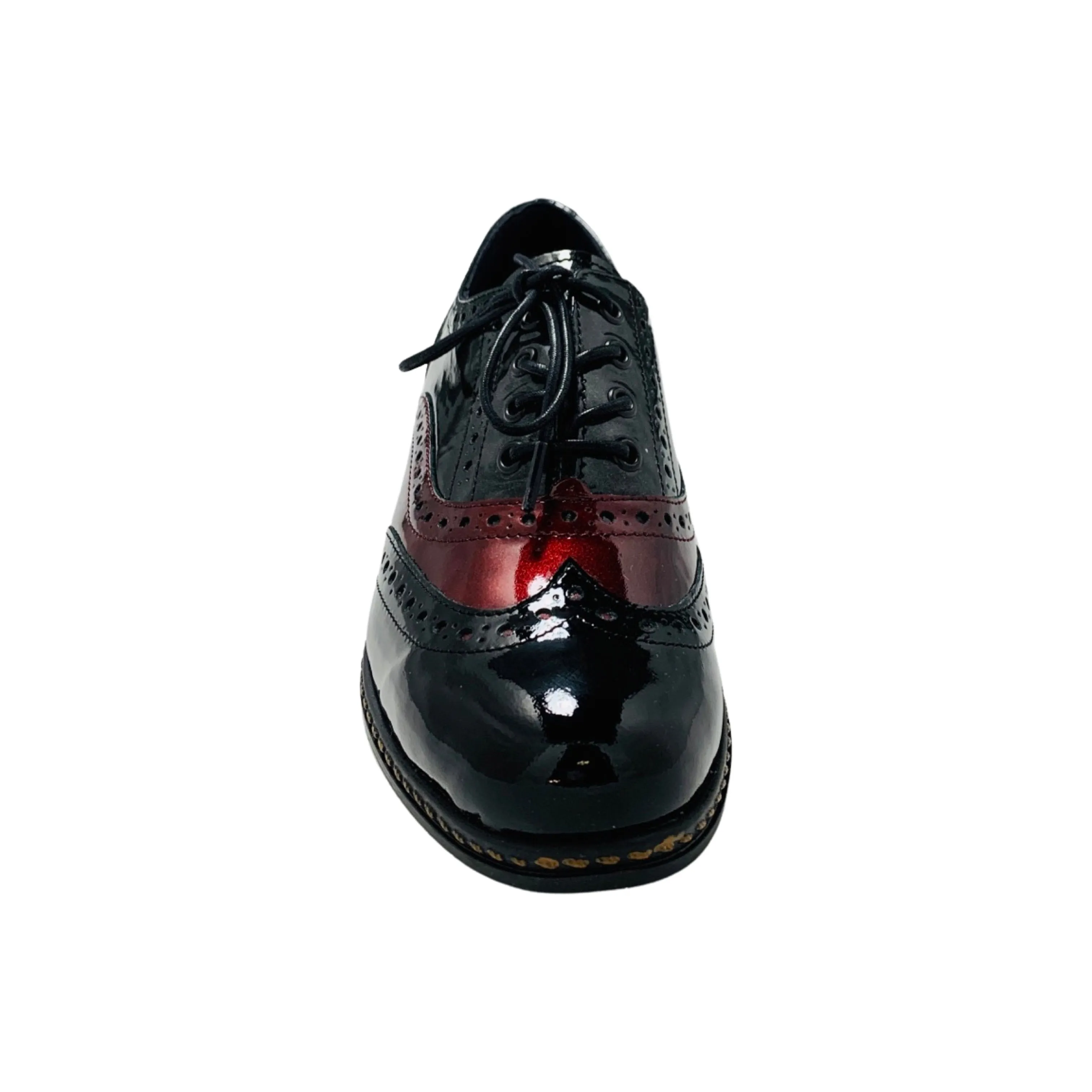 Edoba Black Burgundy Patent Lace up