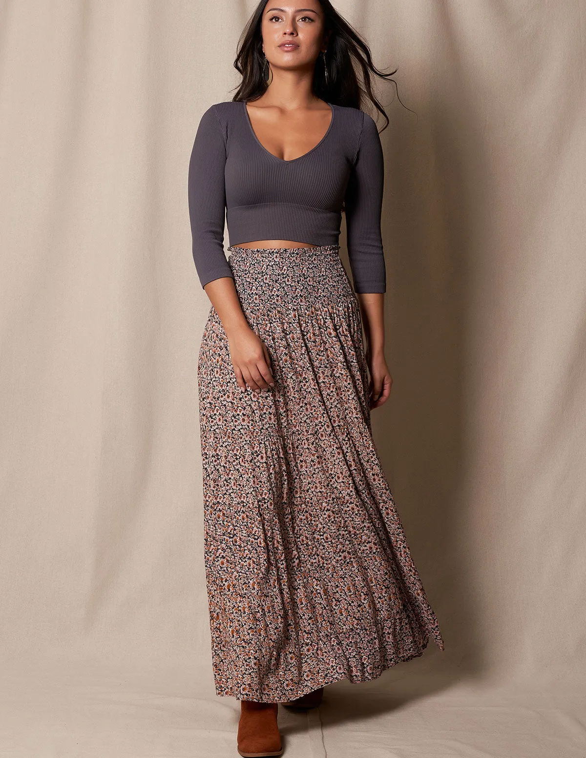 Emmalyn Maxi Skirt - Grey Dawn - As-Is-Clearance