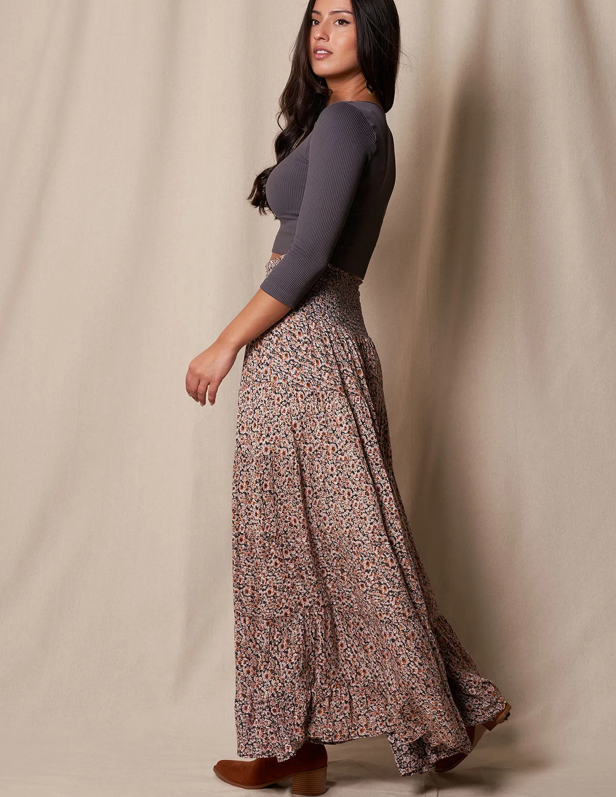 Emmalyn Maxi Skirt - Grey Dawn - As-Is-Clearance