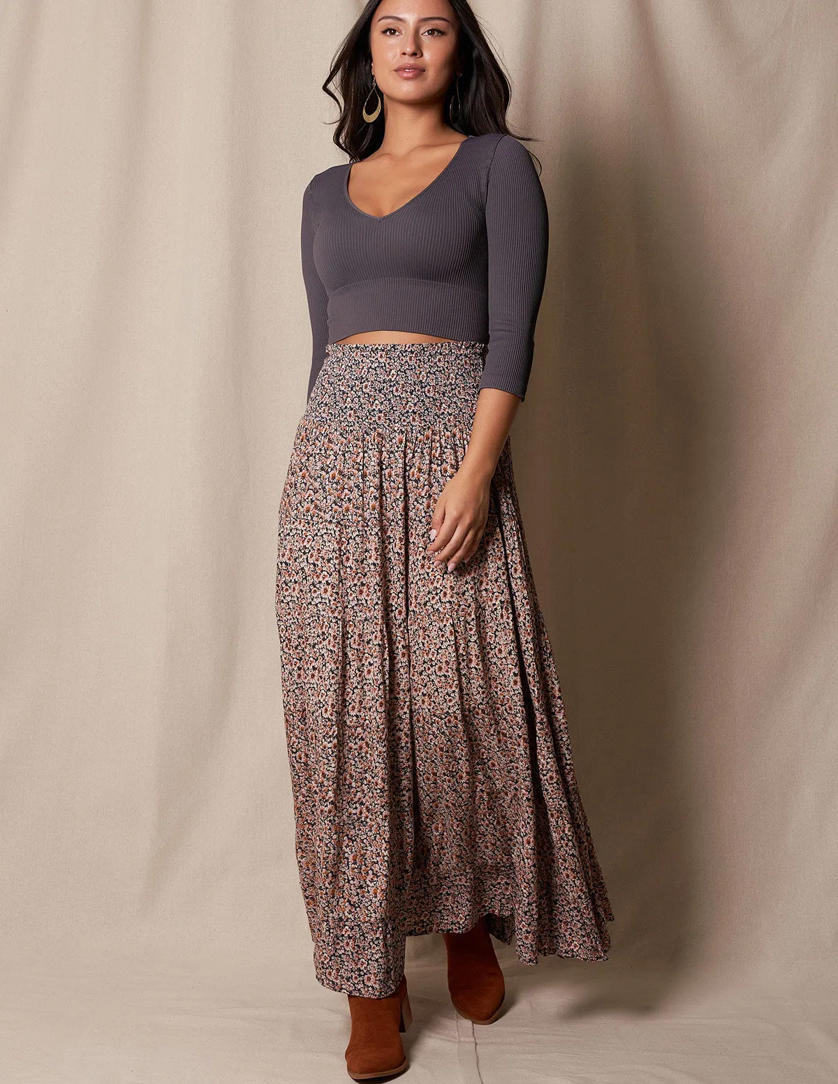 Emmalyn Maxi Skirt - Grey Dawn - As-Is-Clearance