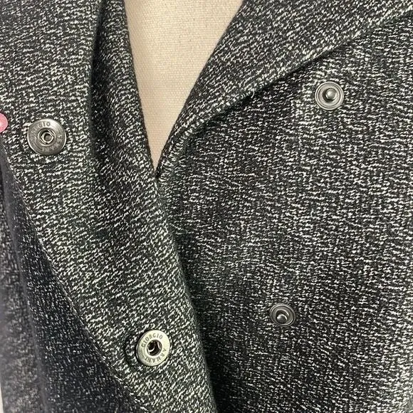 Giorgio ArmaniGrey Tweed Shawl Collar Jacket