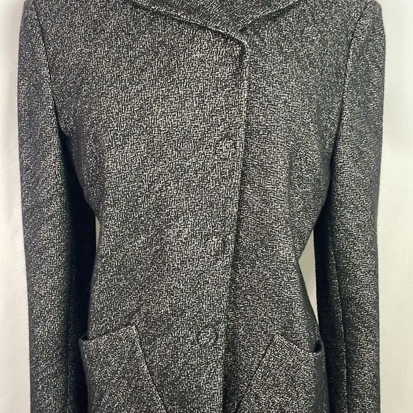 Giorgio ArmaniGrey Tweed Shawl Collar Jacket