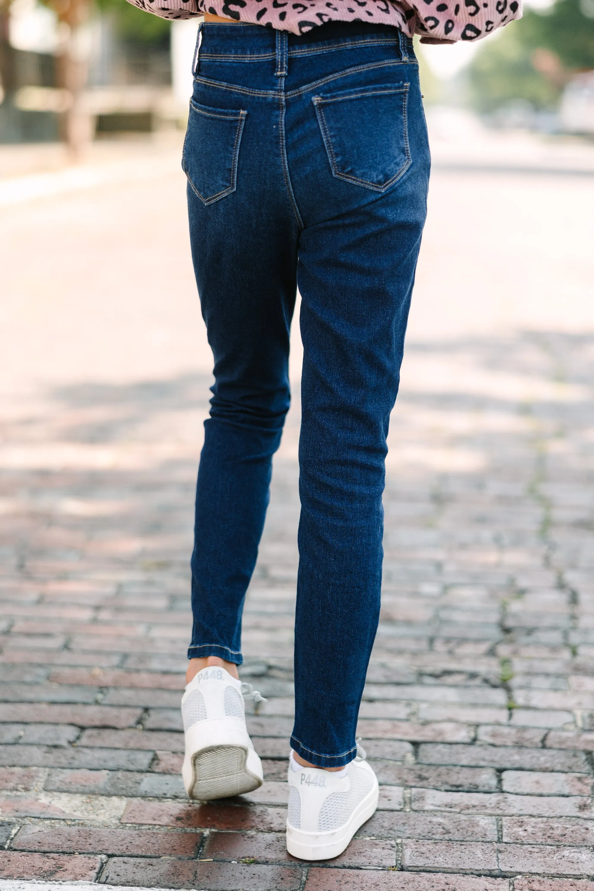 Girls: Feeling Bold Dark Wash High Waist Skinny Jeans