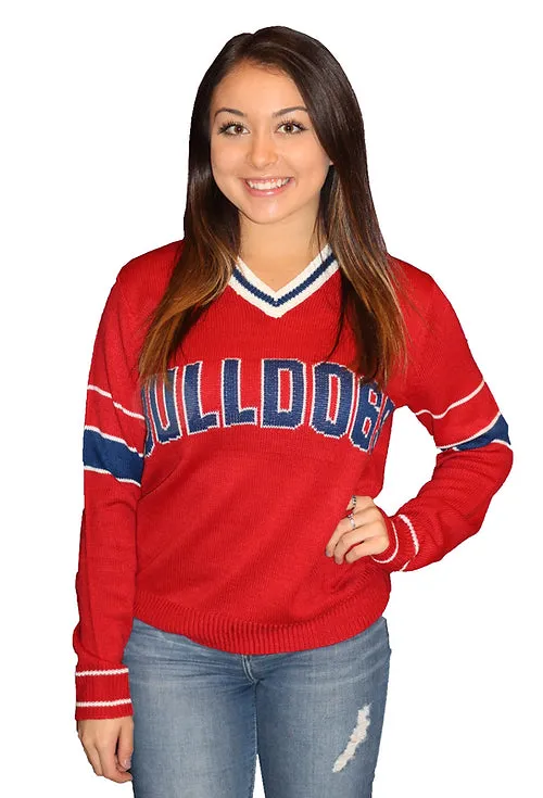 Gonzaga Bulldogs Red Tribute V-Neck Sweater (UNISEX SIZING)