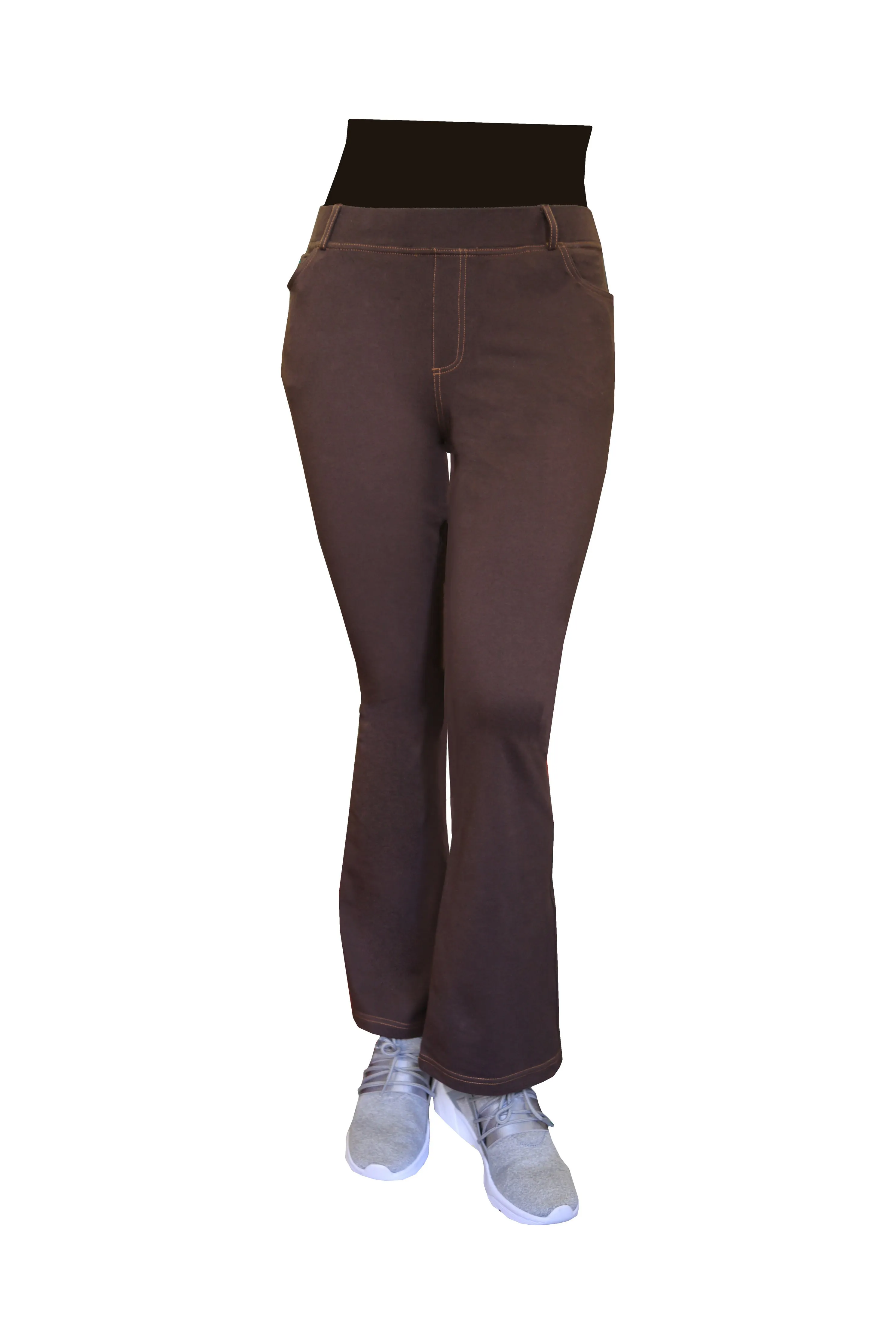 La Cera Plus Size Stretch Knit Boot Cut Pant