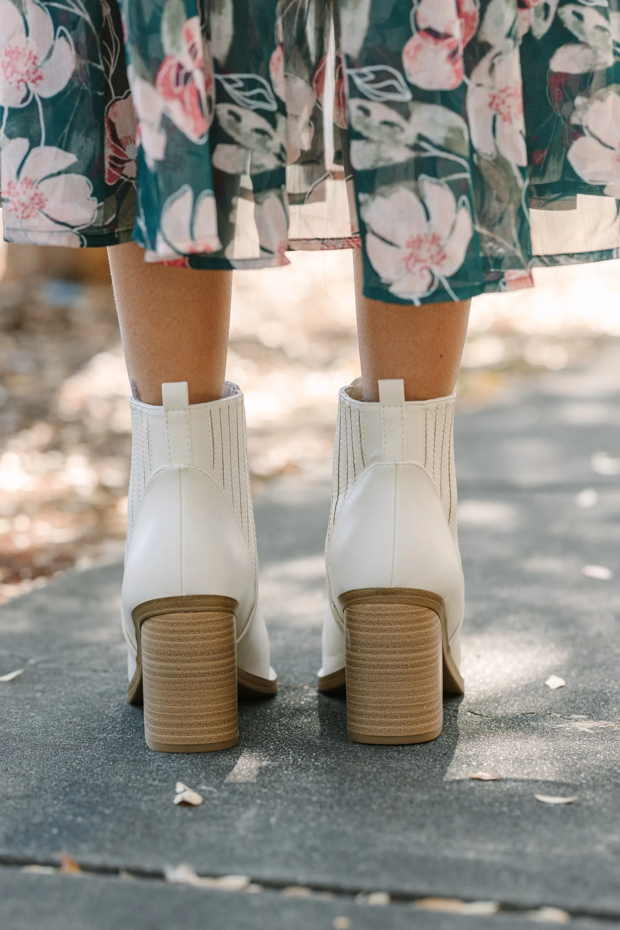 Living For Love Off White Booties