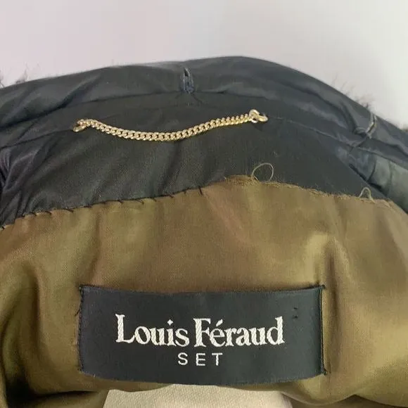 Louis Ferraudbrown nylon with fur collar jacket