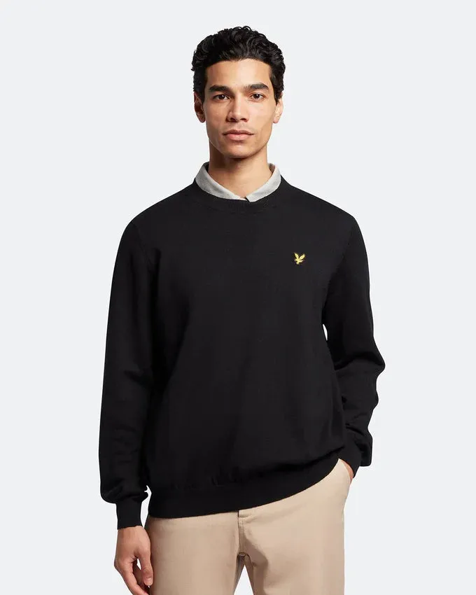 Lyle & Scott Golf Evolution Crew Knit Jumper - Jet Black