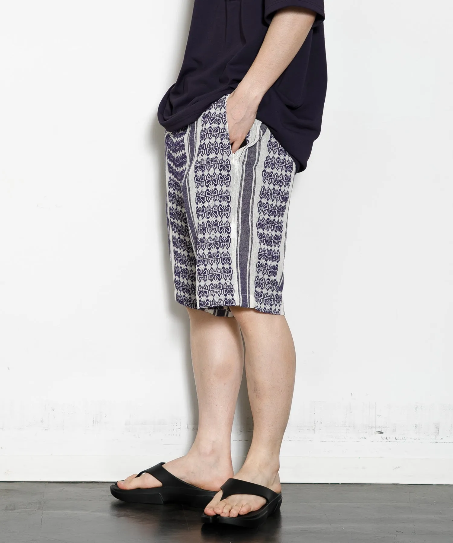 【MEN】NEEDLES Basketball Short - Papillon Stripe Dobby Jq.