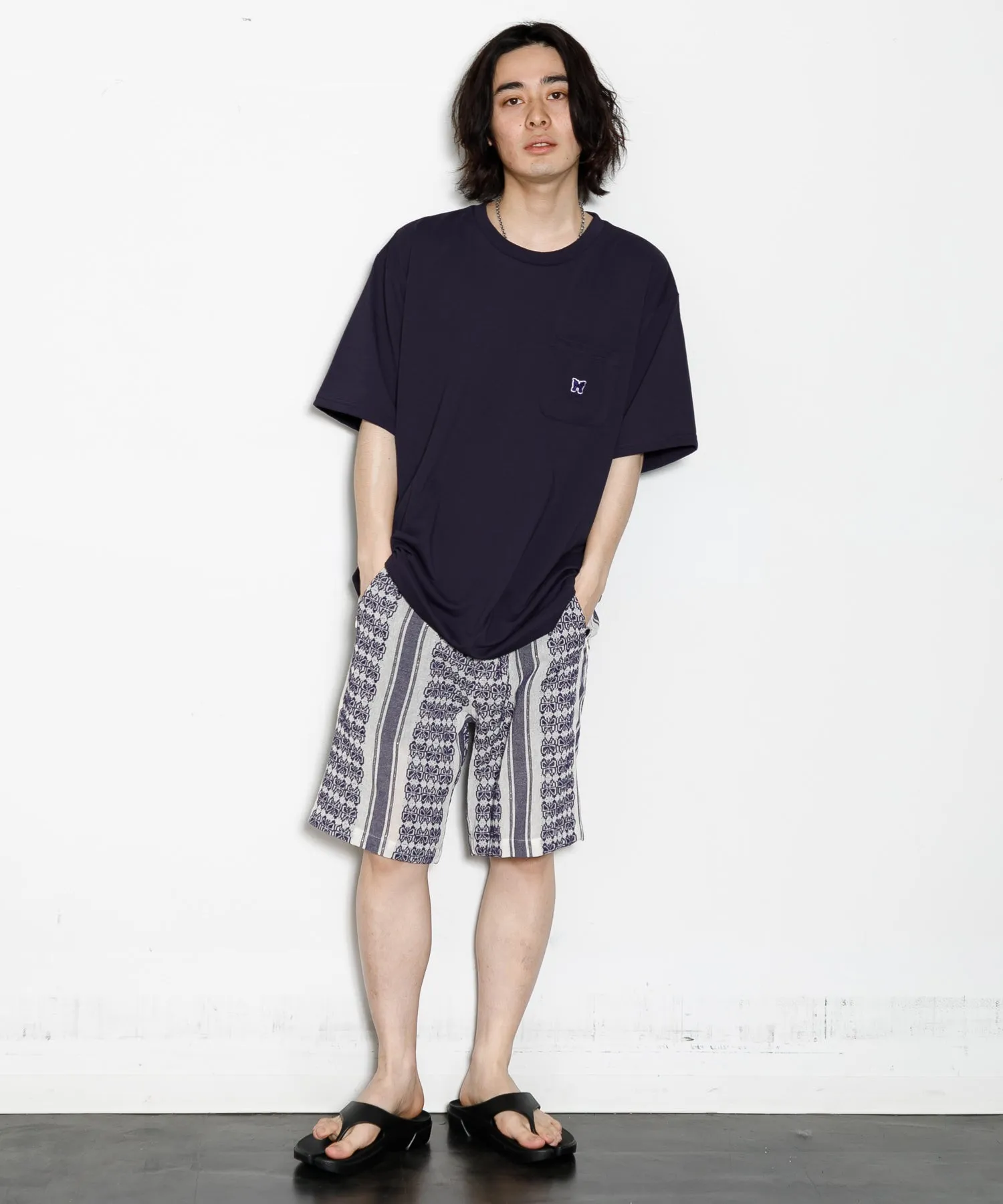 【MEN】NEEDLES Basketball Short - Papillon Stripe Dobby Jq.