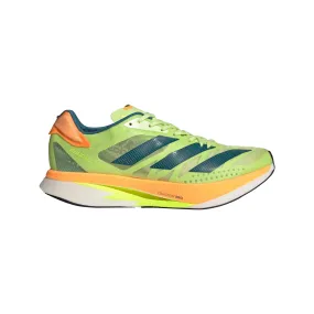 Men's adidas Adizero Adios Pro 2 Pulse, Lime/Real Teal/Flash Orange, 10.5 D Medium