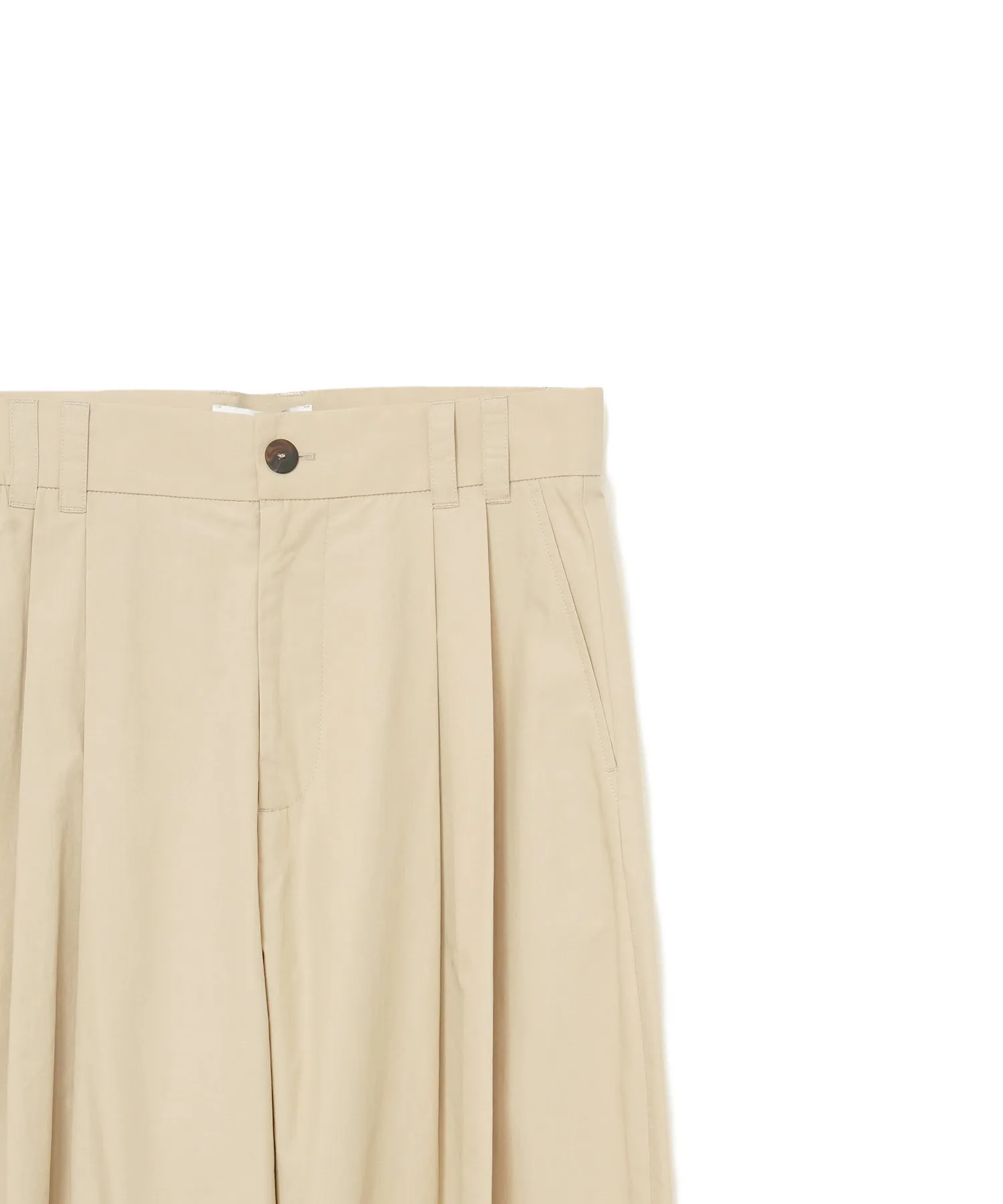 【MEN】STUDIO NICHOLSON YALE - POWDER COTTON DOUBLE PLEAT VOLUME PANT